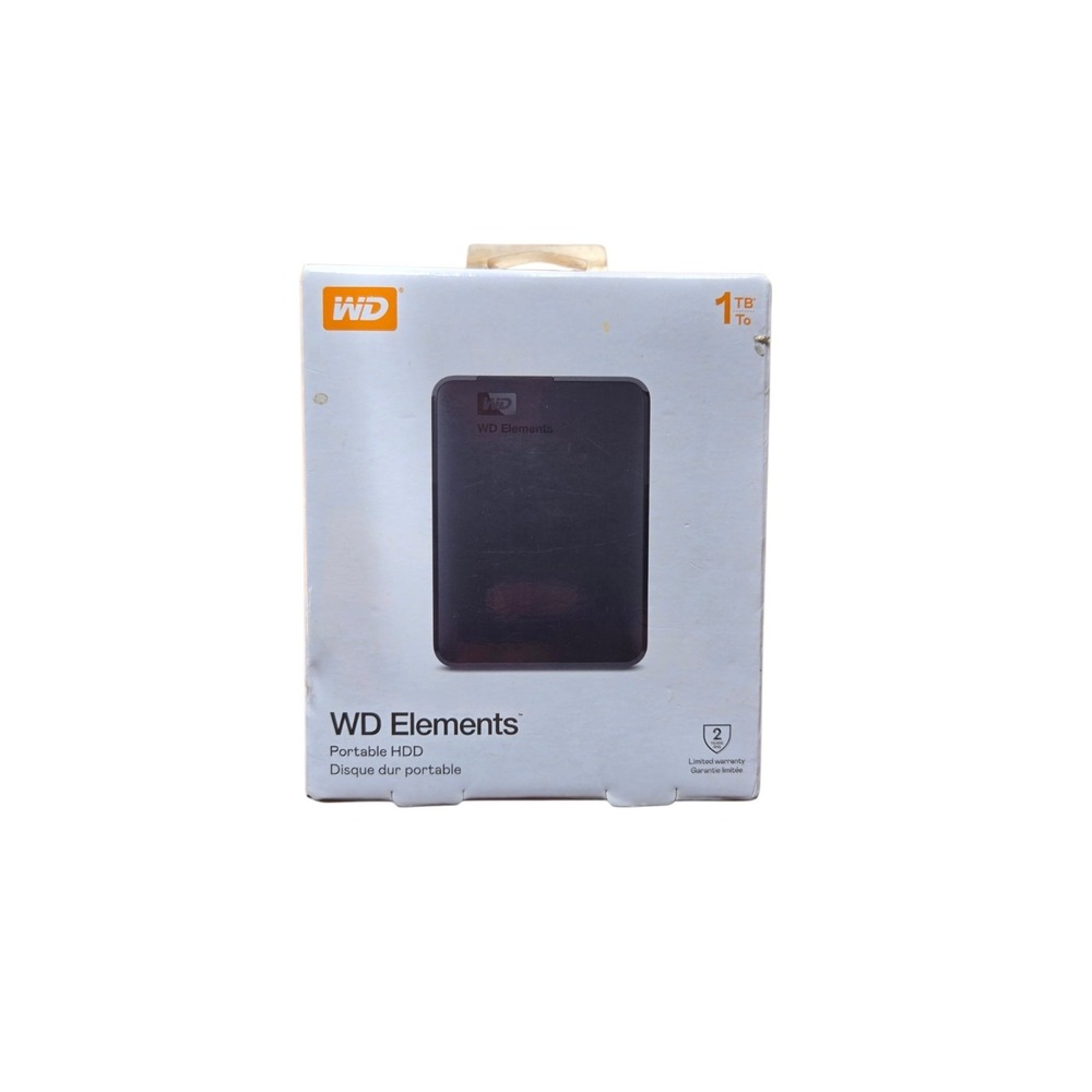 Western Digital WD Elements 1TB USB 3.0 Portable External Hard Drive - Black